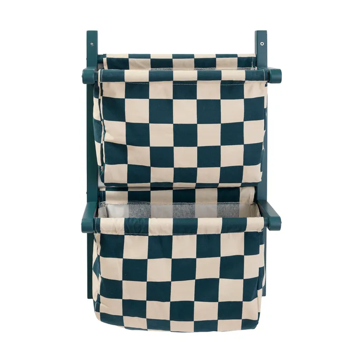 Étagère murale à poches à carreaux - Bleu-vert, 40x19x60 cm - Kid's Concept