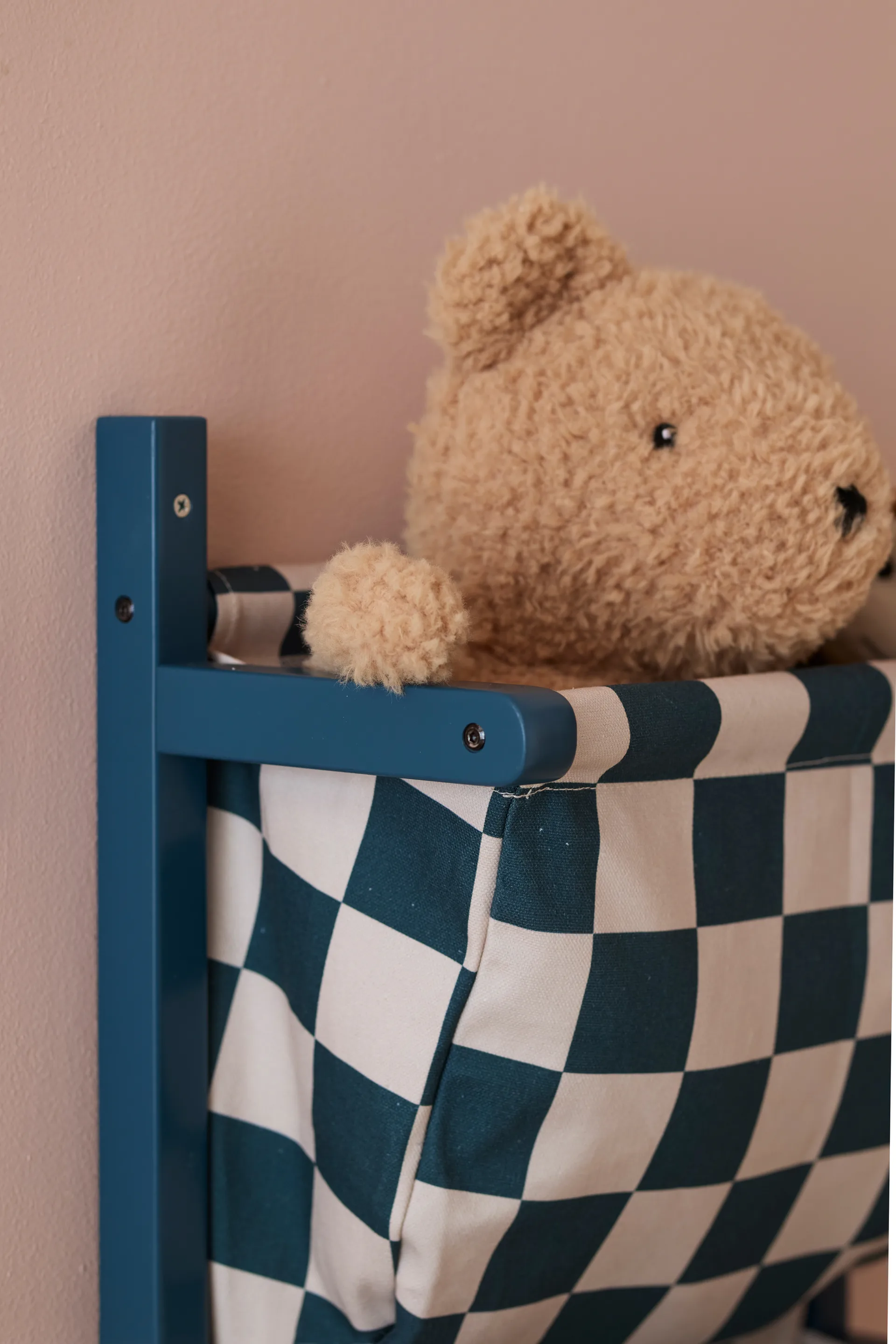 Étagère murale à poches à carreaux, Bleu-vert, 40x19x60 cm Kid's Concept