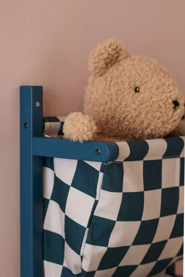 Étagère murale à poches à carreaux - Bleu-vert, 40x19x60 cm - Kid's Concept