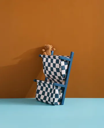 Étagère murale à poches à carreaux - Bleu-vert, 40x19x60 cm - Kid's Concept