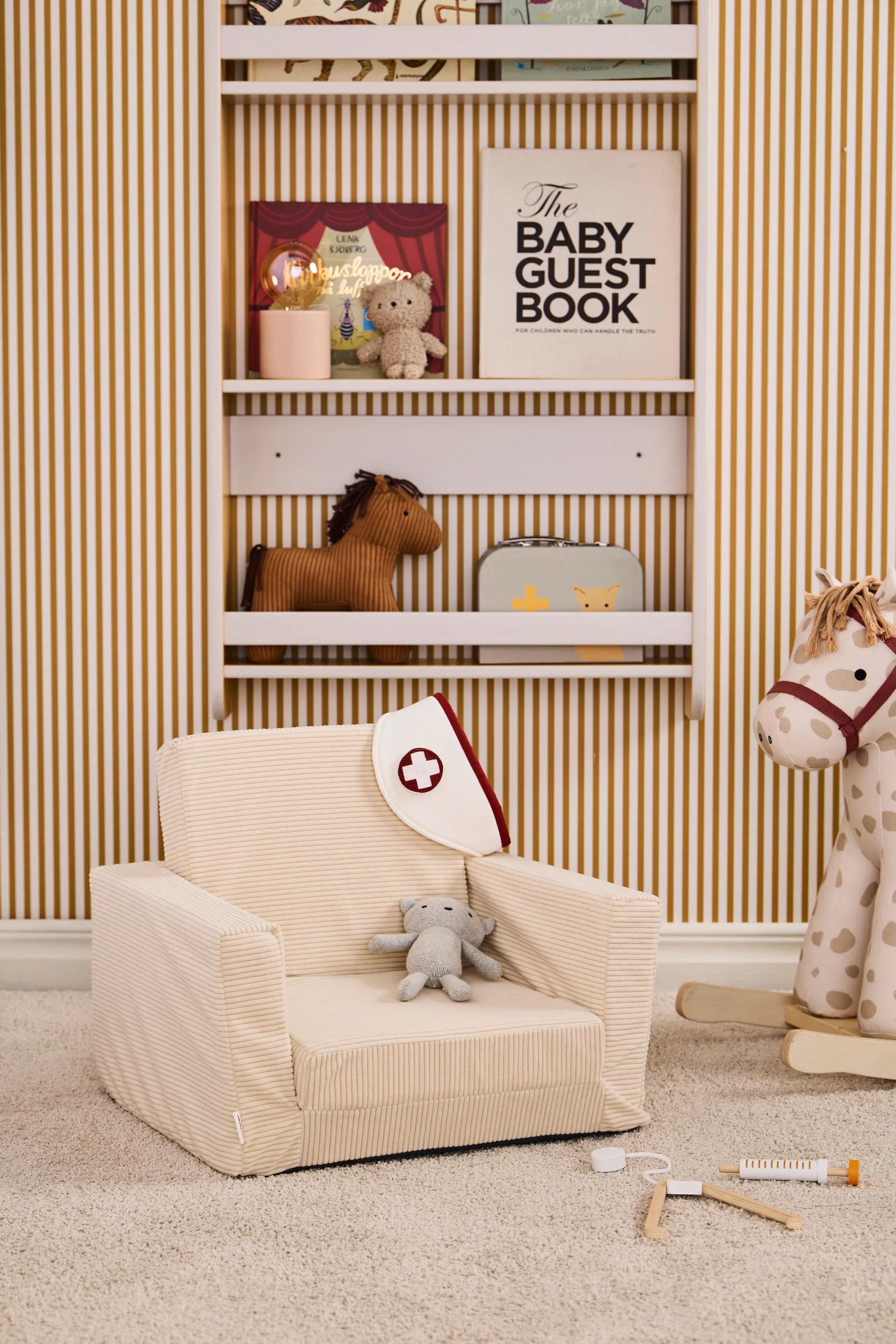 Fauteuil pliable Kid's Base, Blanc naturel Kid's Concept