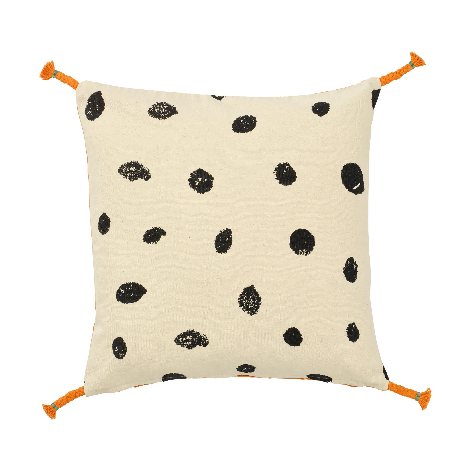 Housse de coussin Pippi 50x50 cm, Blanc-orange Kid's Concept