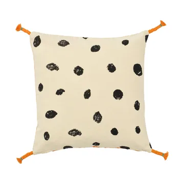 Housse de coussin Pippi 50x50 cm - Blanc-orange - Kid's Concept