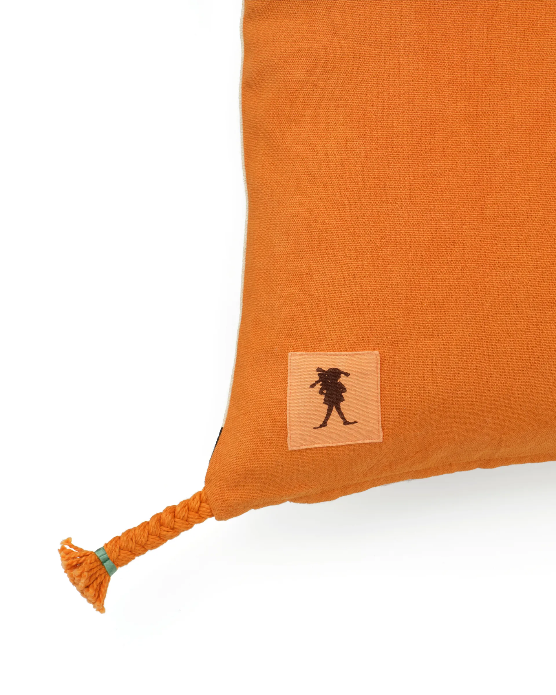 Housse de coussin Pippi 50x50 cm, Blanc-orange Kid's Concept