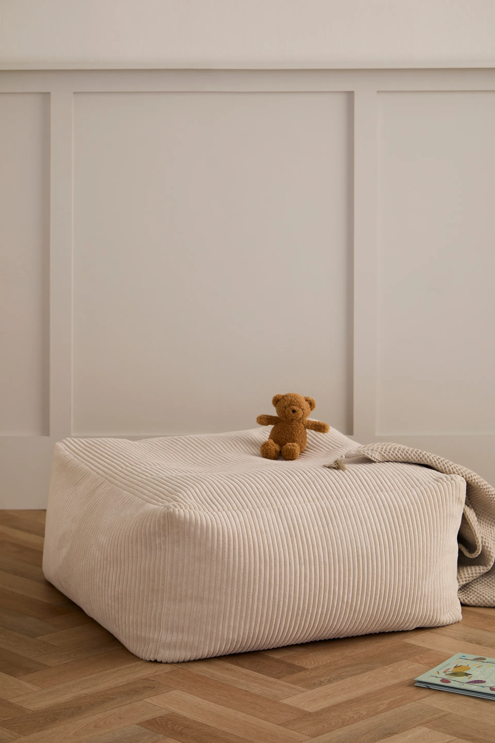 Pouf assise Kid's Base 85x85x34 cm, Blanc naturel Kid's Concept