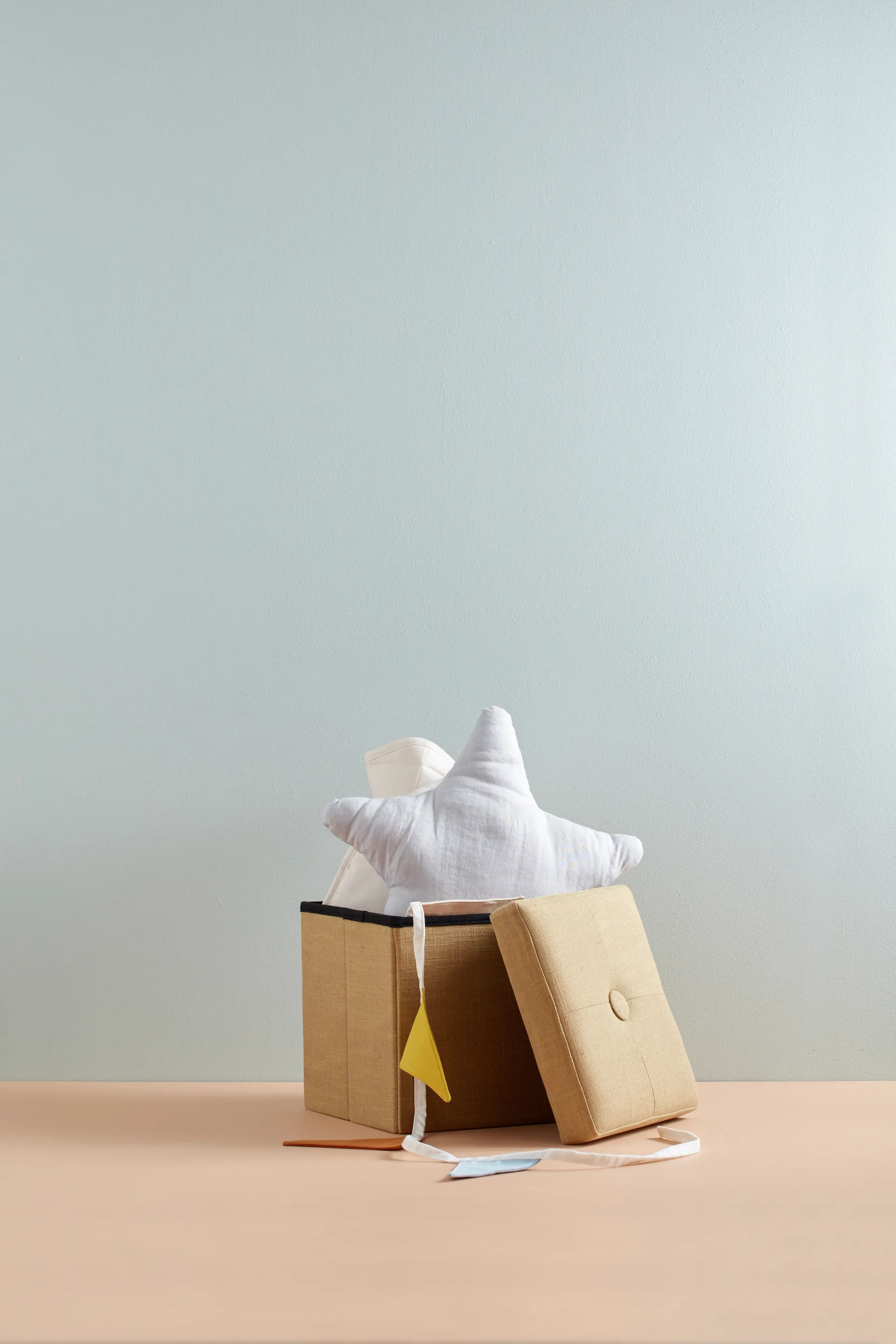 Pouf avec rangement Kid's Base, Jaune Kid's Concept