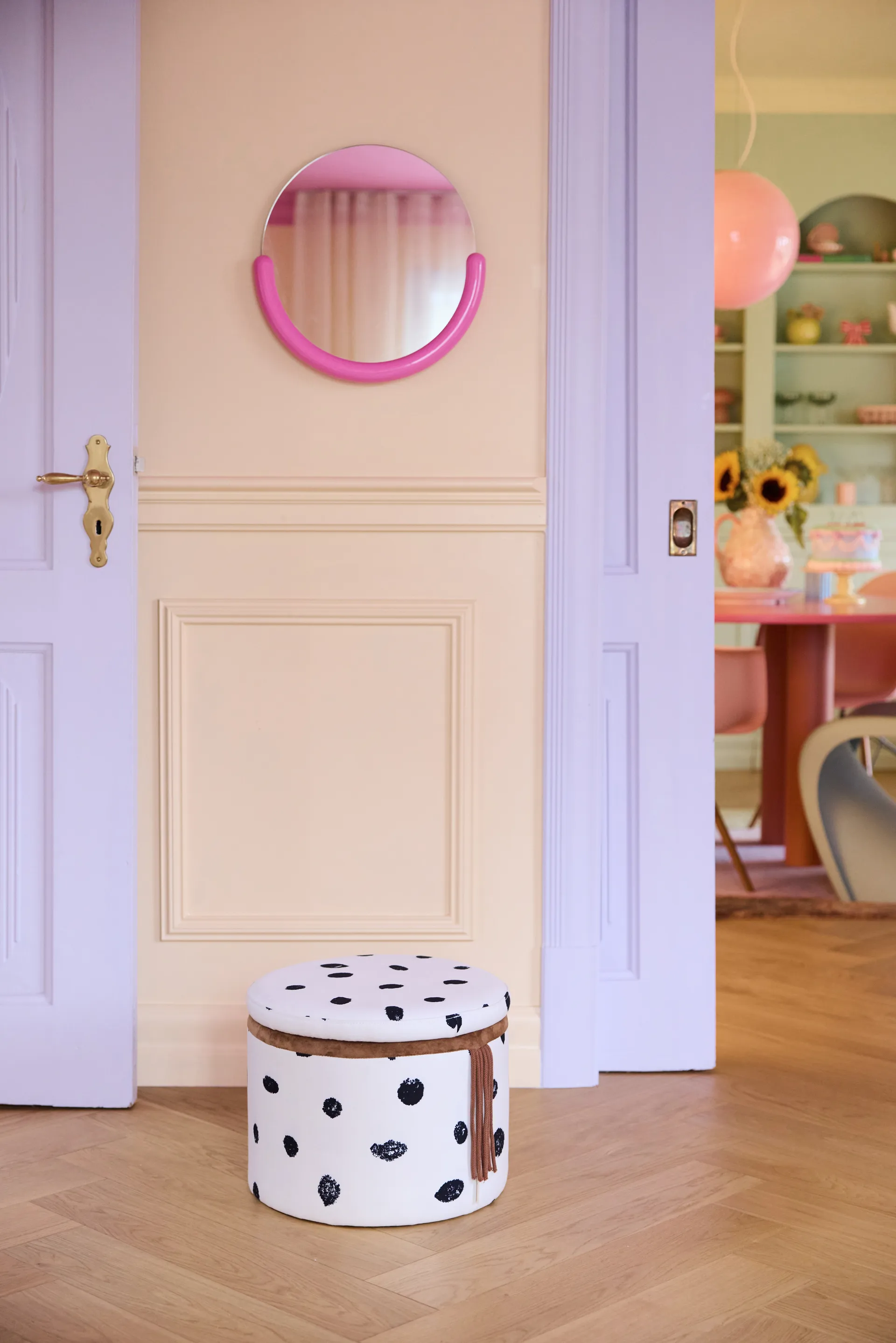 Pouf avec rangement Pippi Ø40x30,5 cm, Multi Kid's Concept