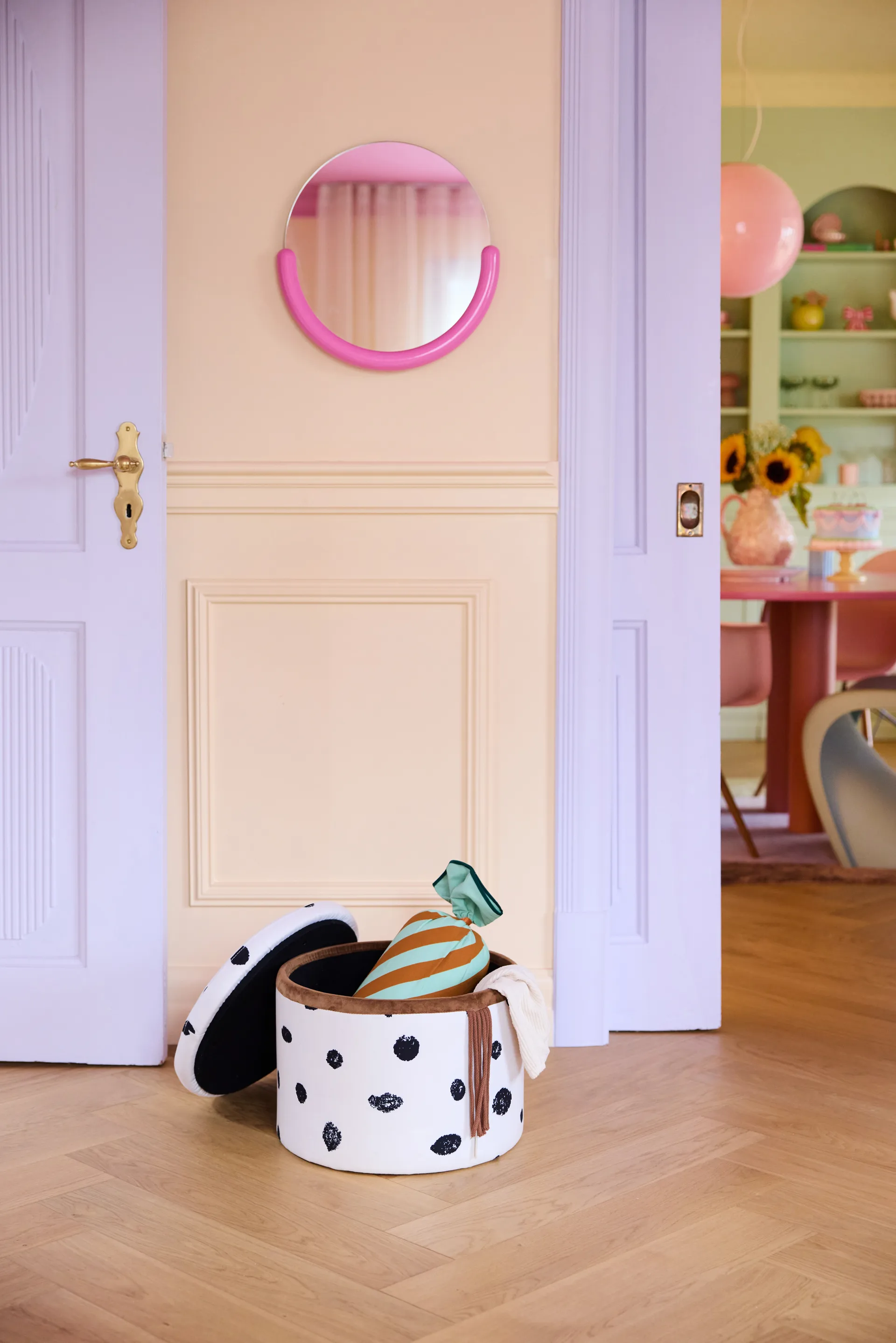 Pouf avec rangement Pippi Ø40x30,5 cm, Multi Kid's Concept