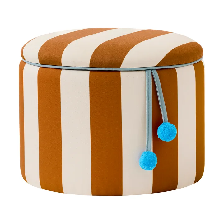 Pouf cylindre avec rangement - Brun, Ø40x30,5 cm - Kid's Concept
