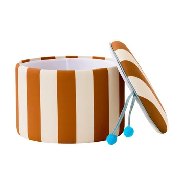 Pouf cylindre avec rangement - Brun, Ø40x30,5 cm - Kid's Concept