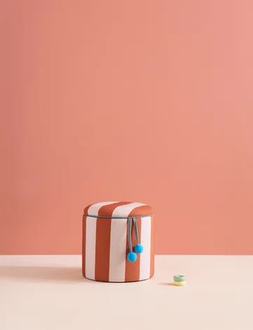 Pouf cylindre avec rangement - Brun, Ø40x30,5 cm - Kid's Concept