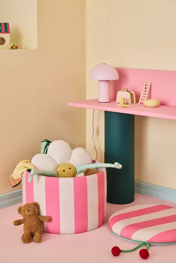 Pouf cylindre avec rangement - Rose, Ø40x30,5 cm - Kid's Concept