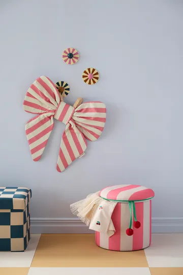 Pouf cylindre avec rangement - Rose, Ø40x30,5 cm - Kid's Concept