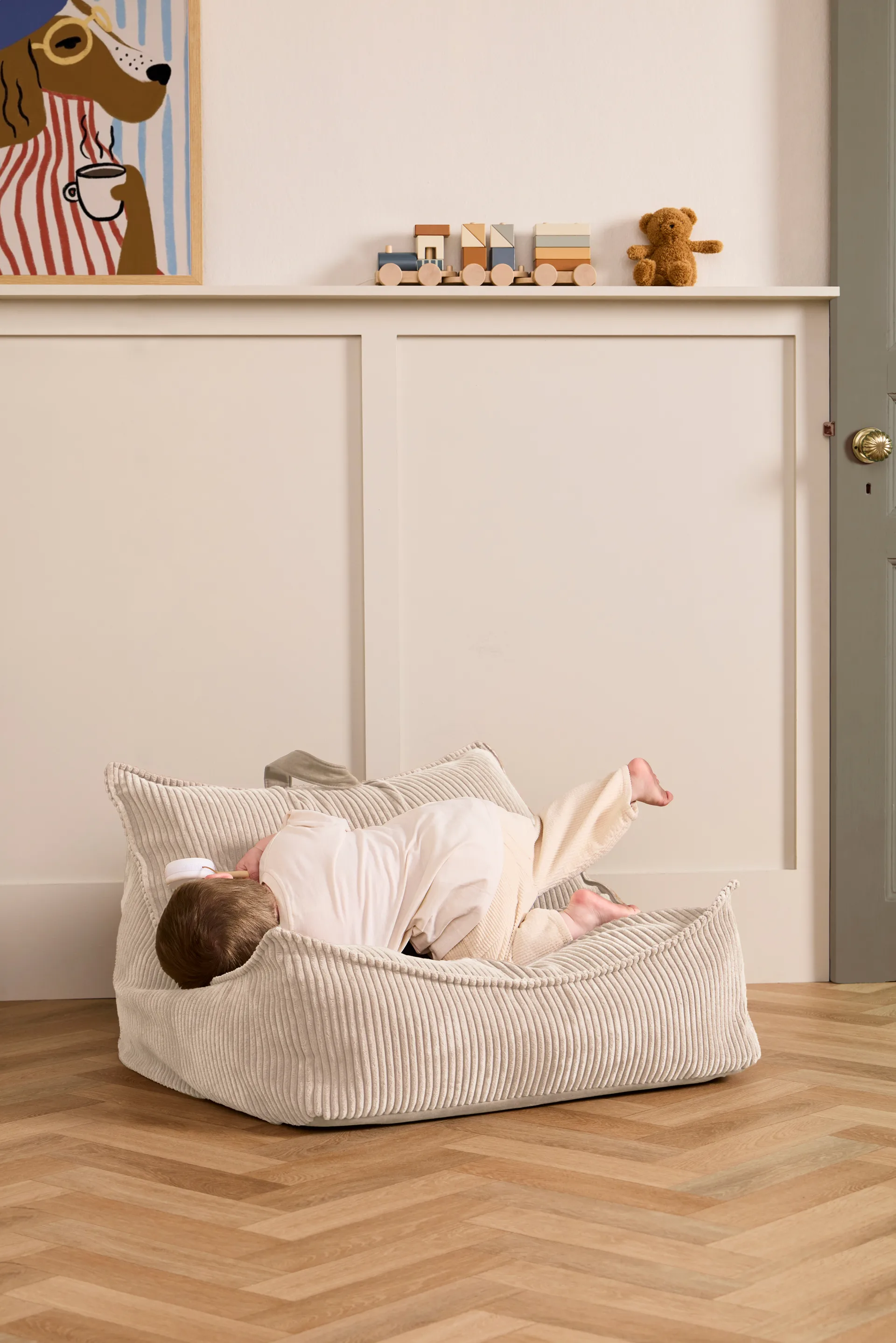 Pouf Kid's Base, Blanc naturel Kid's Concept