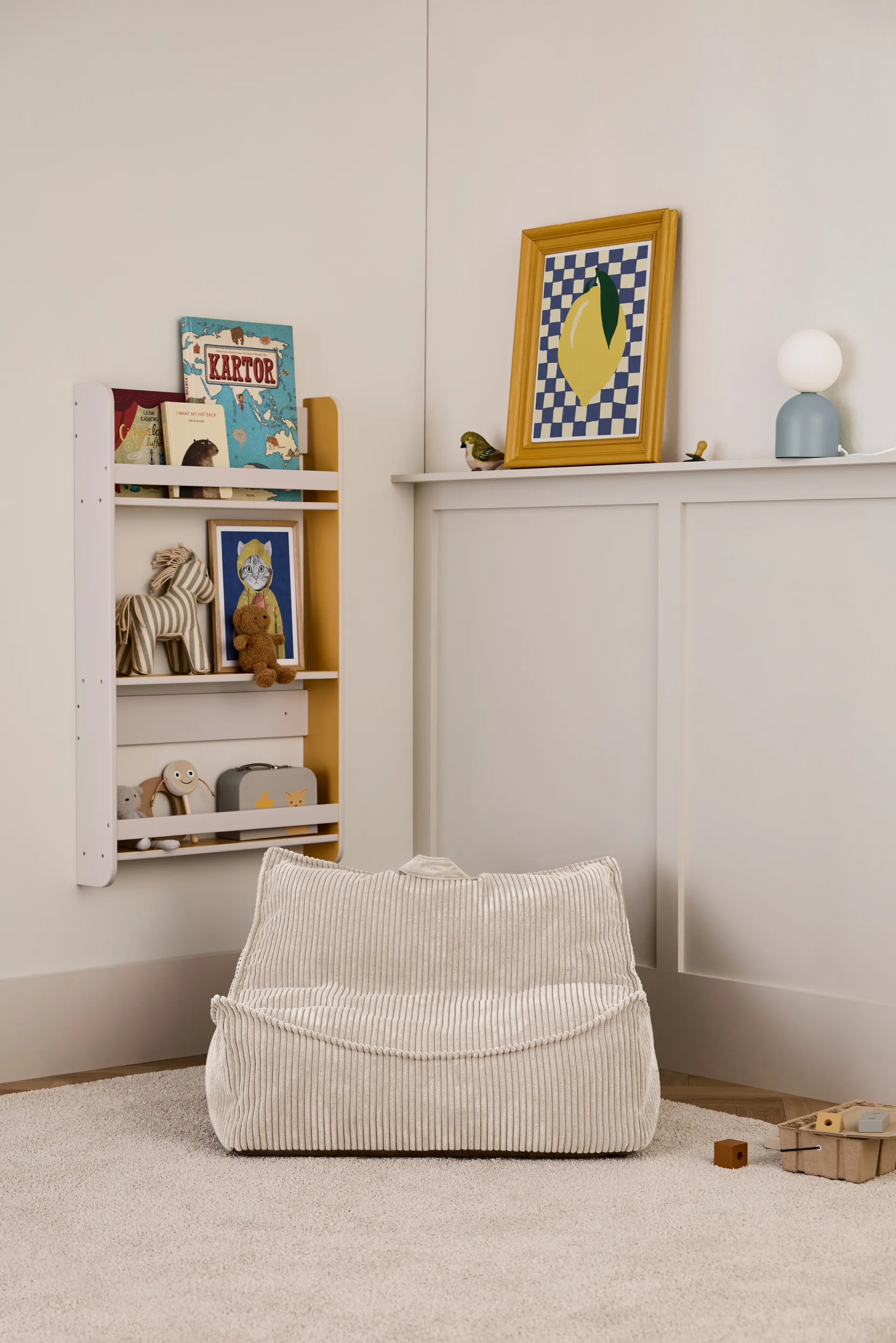 Pouf Kid's Base, Blanc naturel Kid's Concept