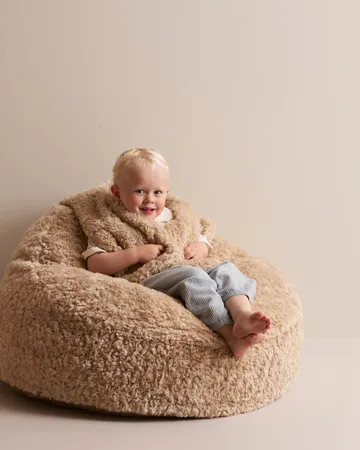 Pouf poire Snuggle - Beige, Ø80x50 cm - Kid's Concept