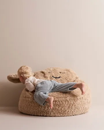 Pouf poire Snuggle - Beige, Ø80x50 cm - Kid's Concept
