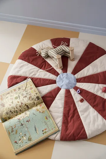 Tapis de jeu Cirkus - Rouge, Ø112x2 cm - Kid's Concept