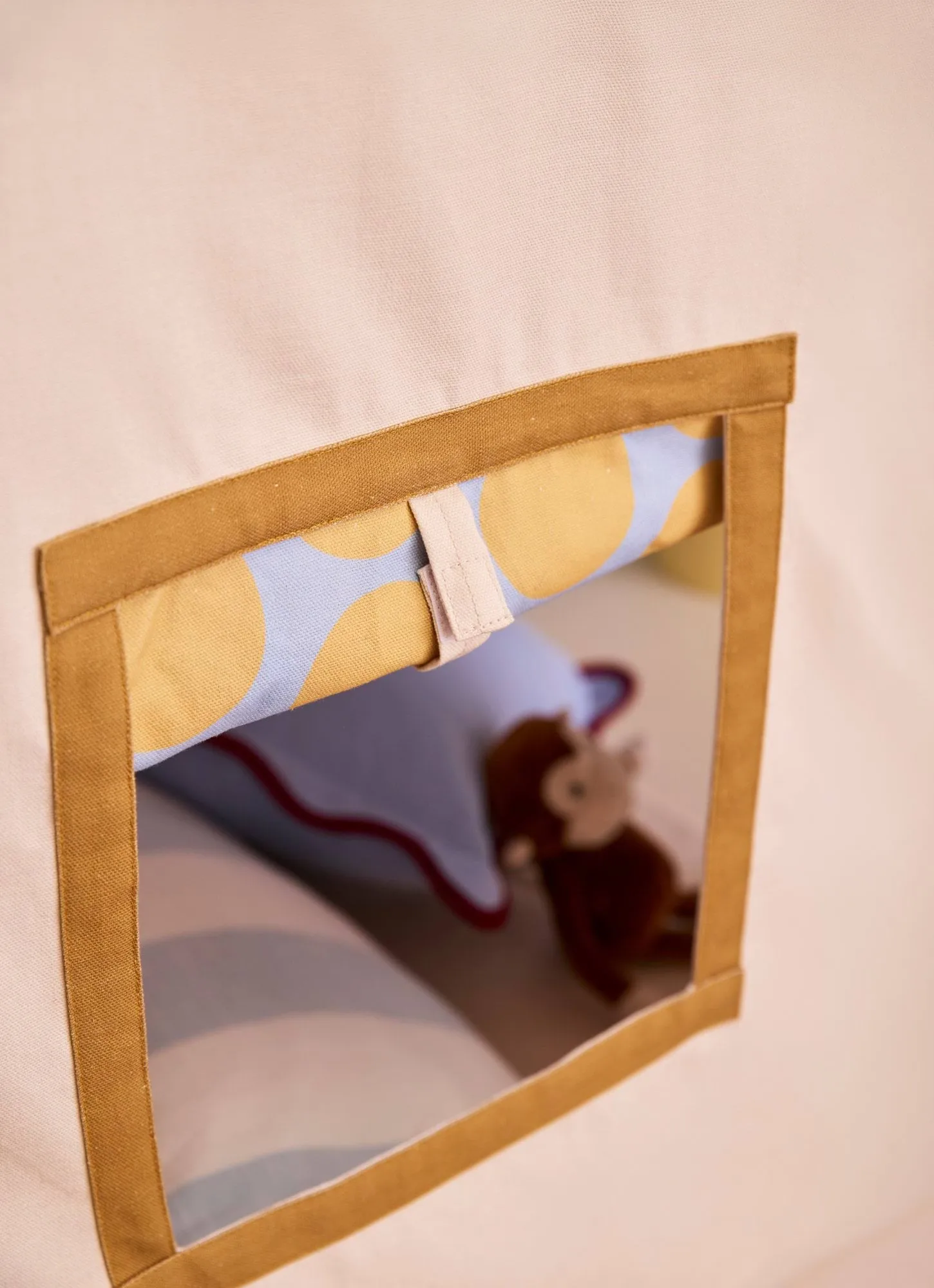 Tente maisonnette, 110x80x124 cm, Bleu colombe à carreaux Kid's Concept