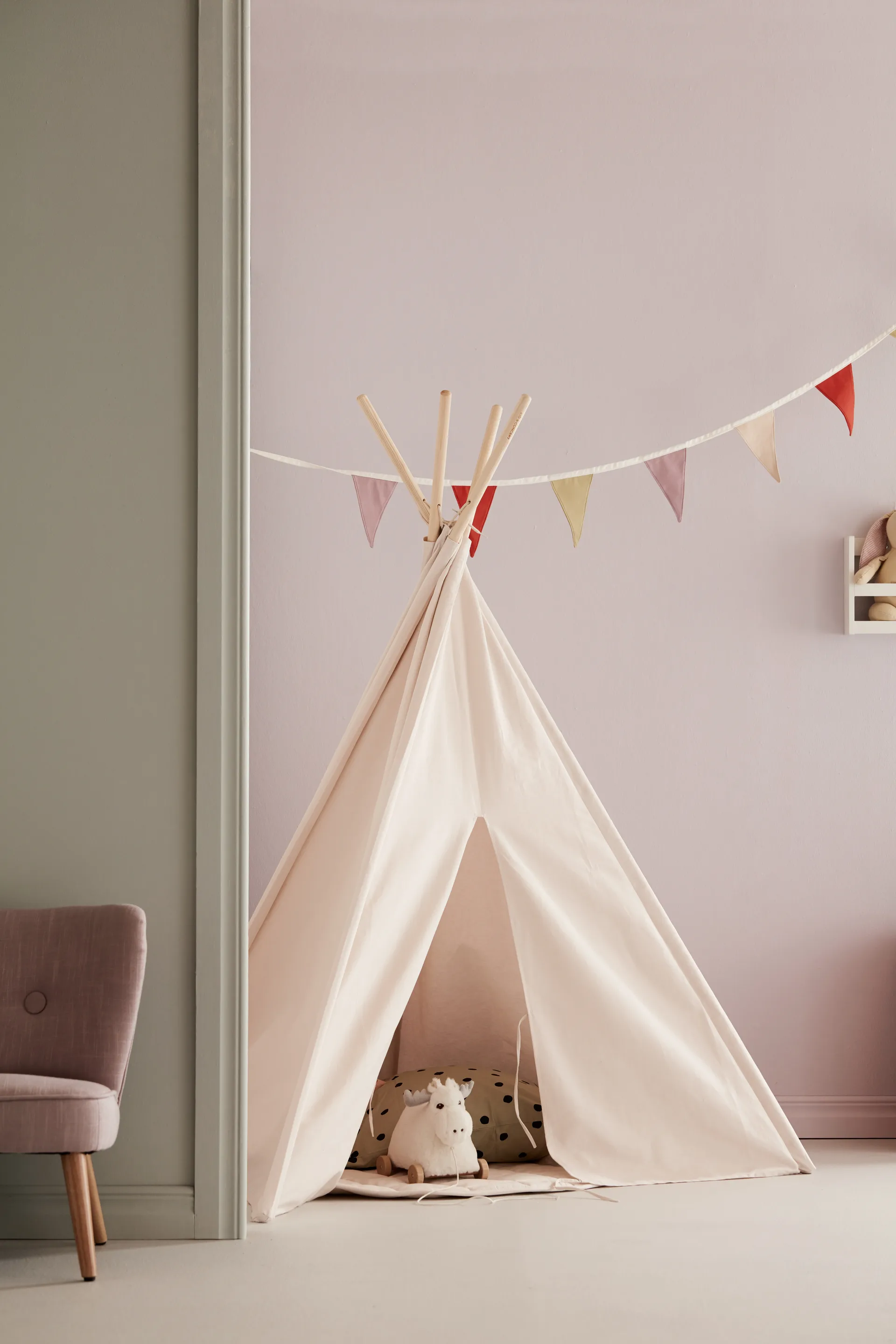 Tente tipi Kid's Base, Blanc naturel Kid's Concept