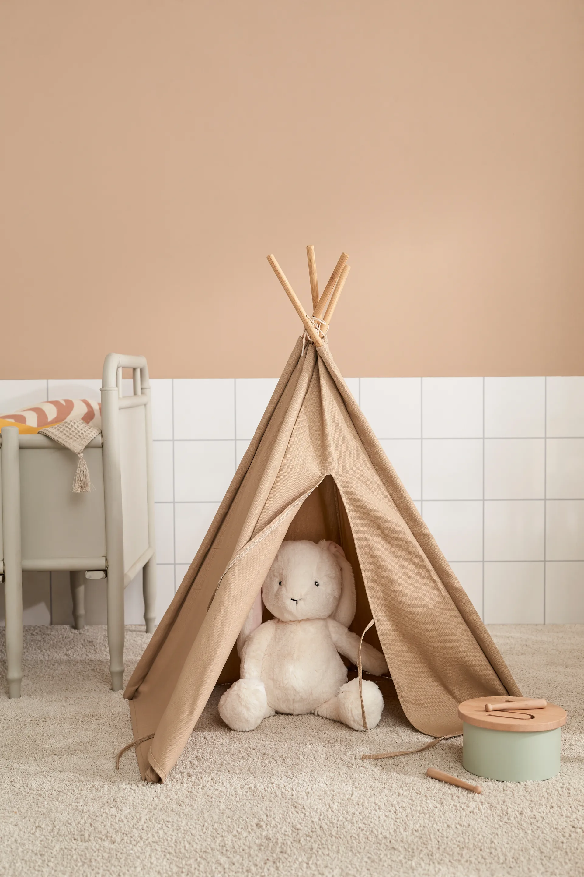 Tente tipi mini Kid's Base, Beige Kid's Concept