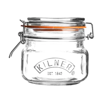Bocal carré avec bouchon mécanique Kilner - Transparent, 0,5 L - Kilner