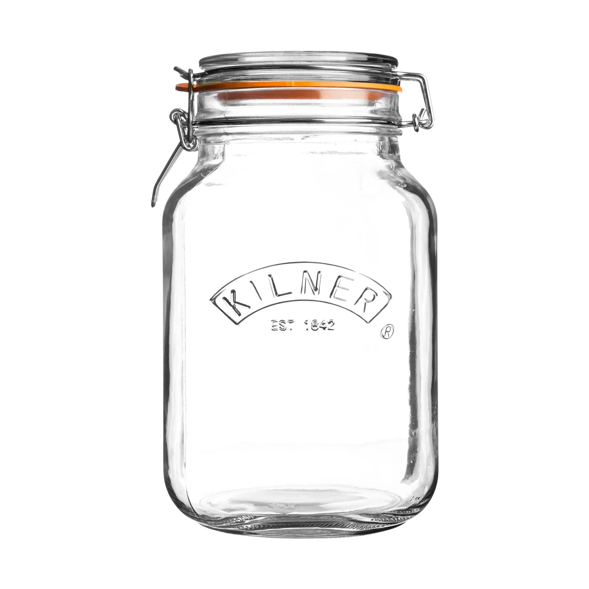 Kilner Bocal carré avec bouchon mécanique Kilner Transparent, 2 L