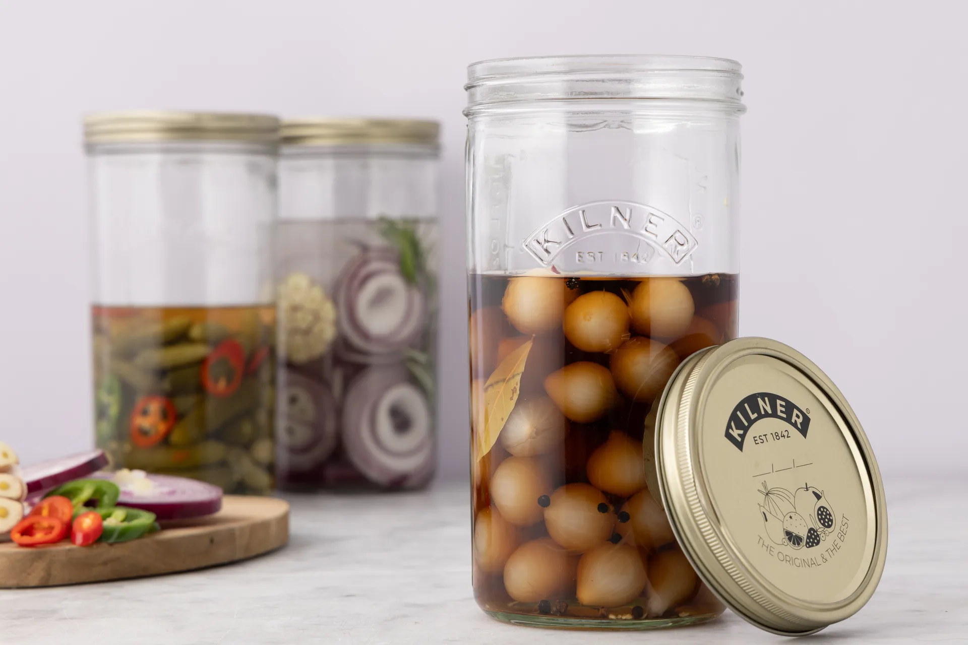 Bocal de conservation WIDE Kilner, Transparent-or, 1 L Kilner