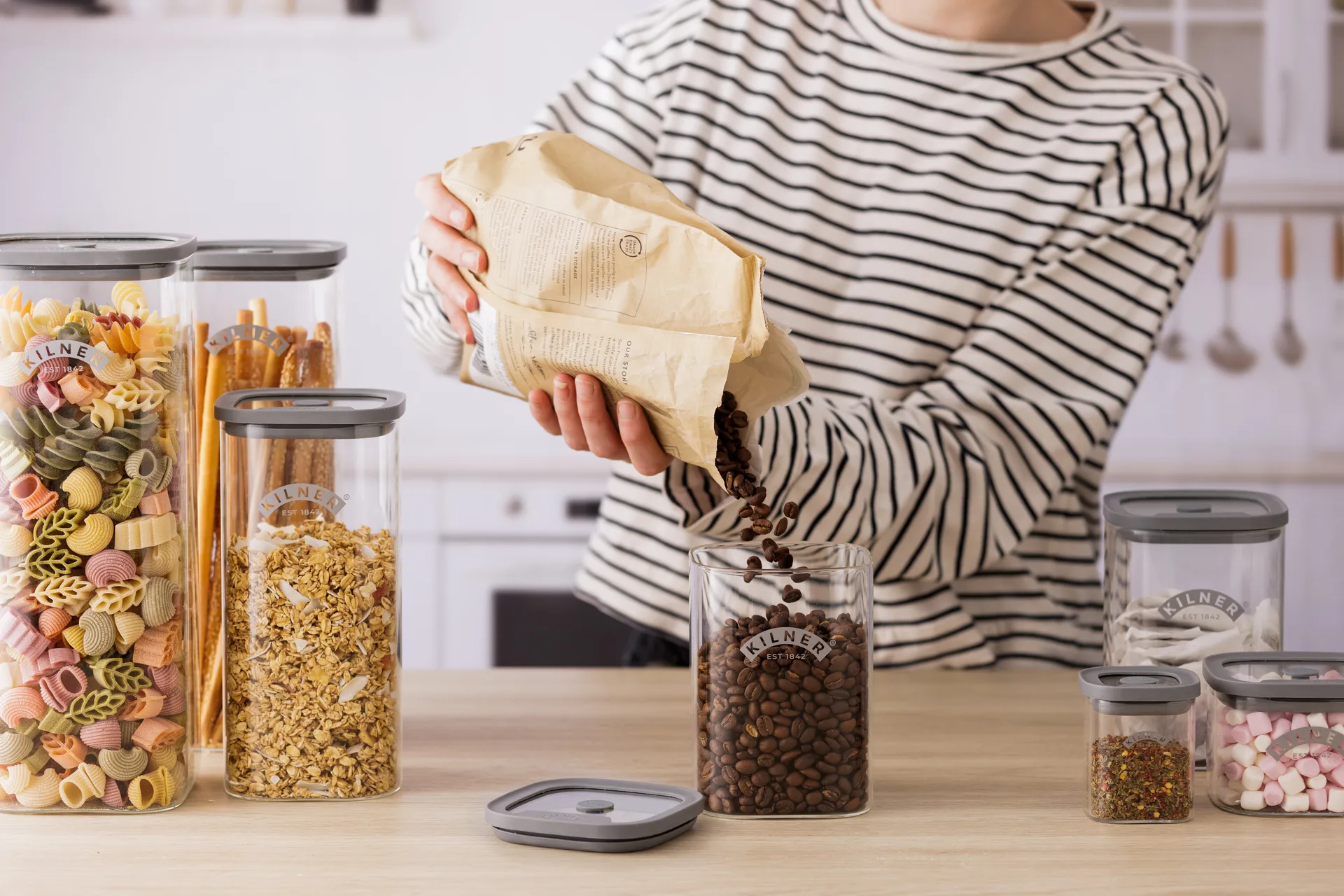 Bocal FRESH Kilner pour conservation, Clair-gris, 2 L Kilner