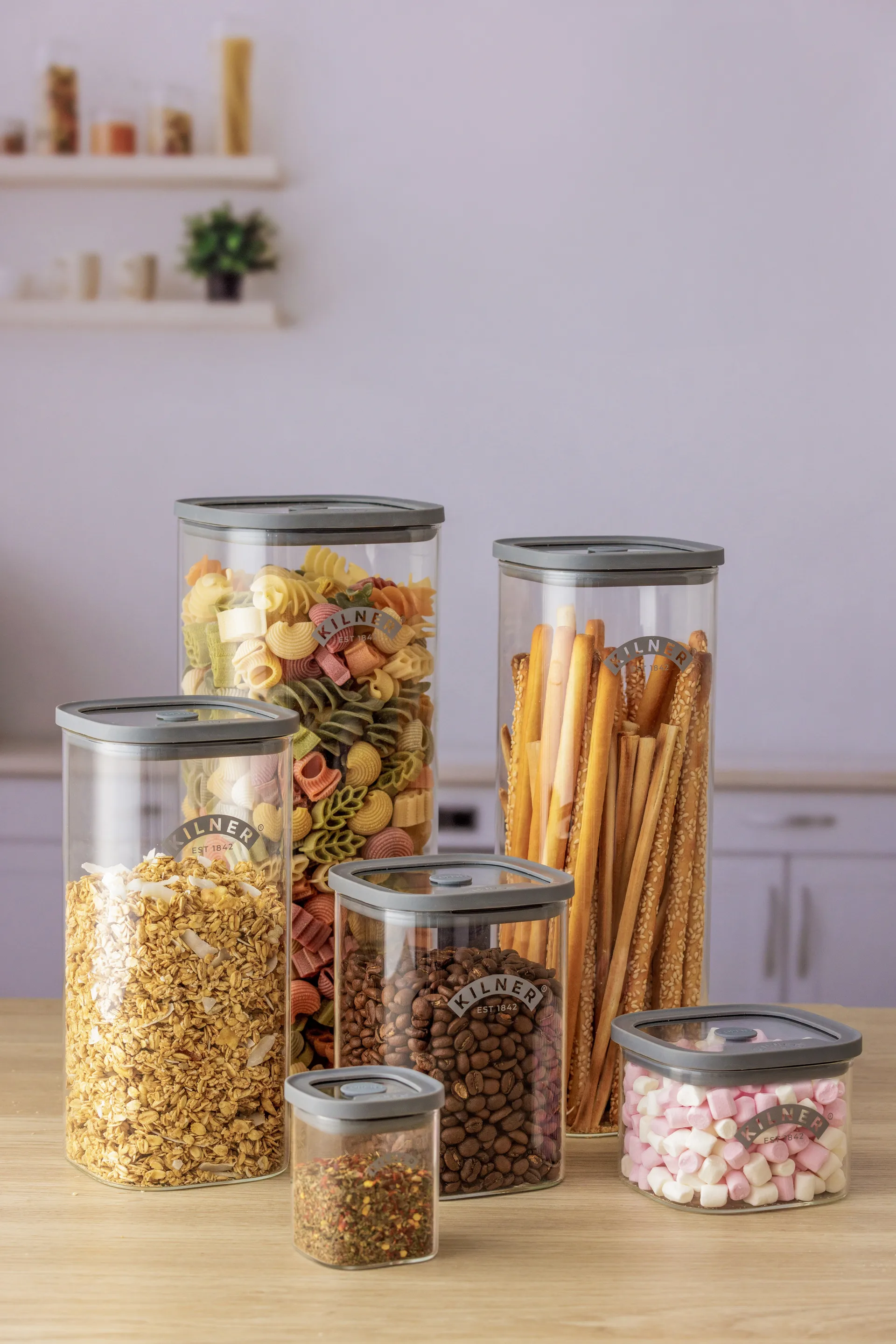 Bocal FRESH Kilner pour conservation, Transparent-gris, 1 L Kilner