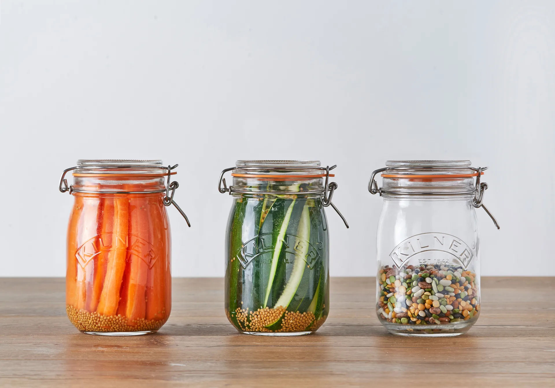 Bocal rond avec fermeture mécanique Kilner, Clair, 1 L Kilner