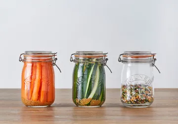 Bocal rond avec fermeture mécanique Kilner - Clair, 1 L - Kilner