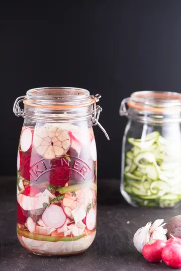 Bocal rond avec fermeture mécanique Kilner - Transparent, 1,5 L - Kilner
