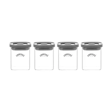 Bocaux FRESH pour épices Kilner - Transparent-gris, lot de 4, 160 ml - Kilner