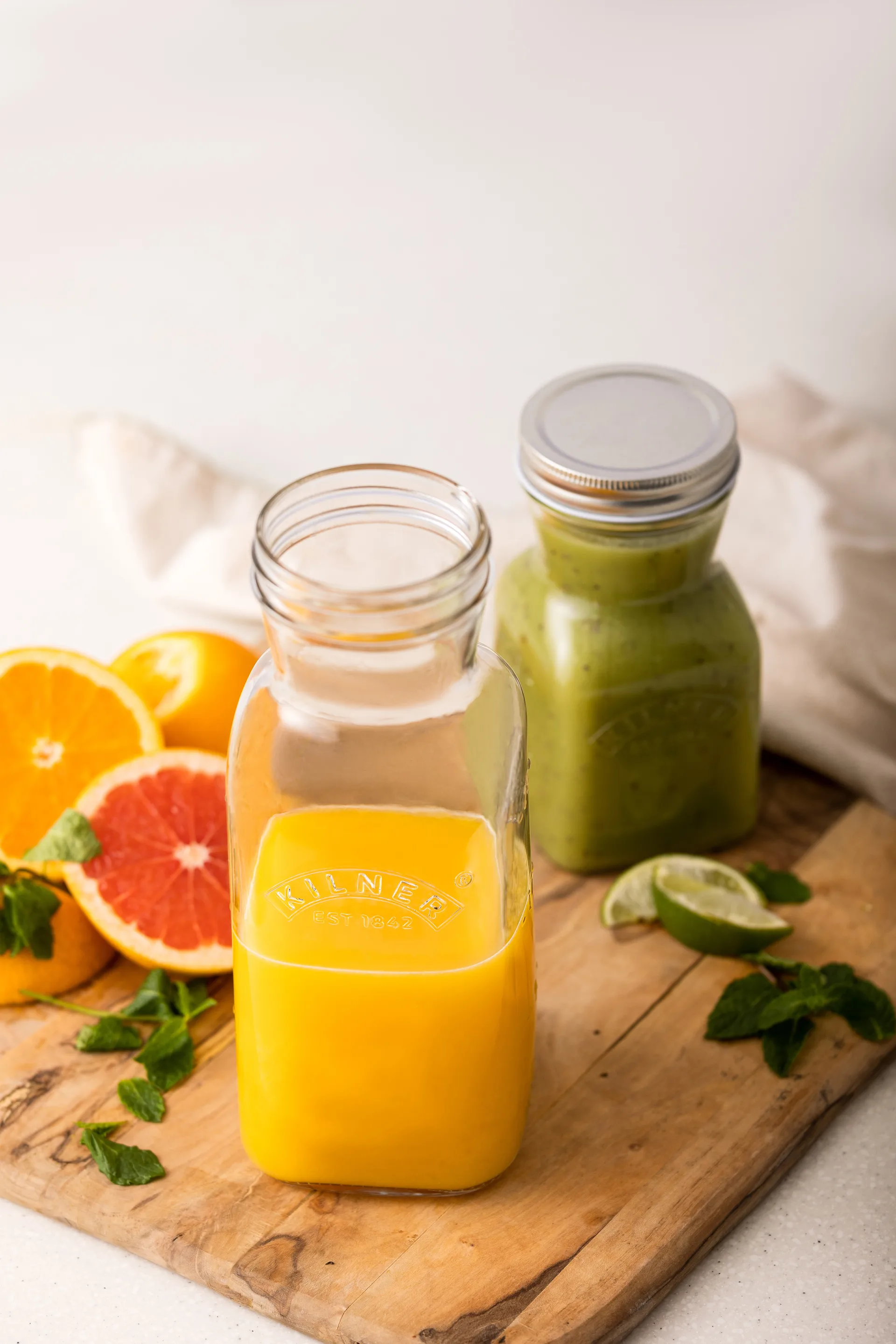 Bouteille à jus et sauce Kilner, Transparent-acier inoxydable, 1 L Kilner