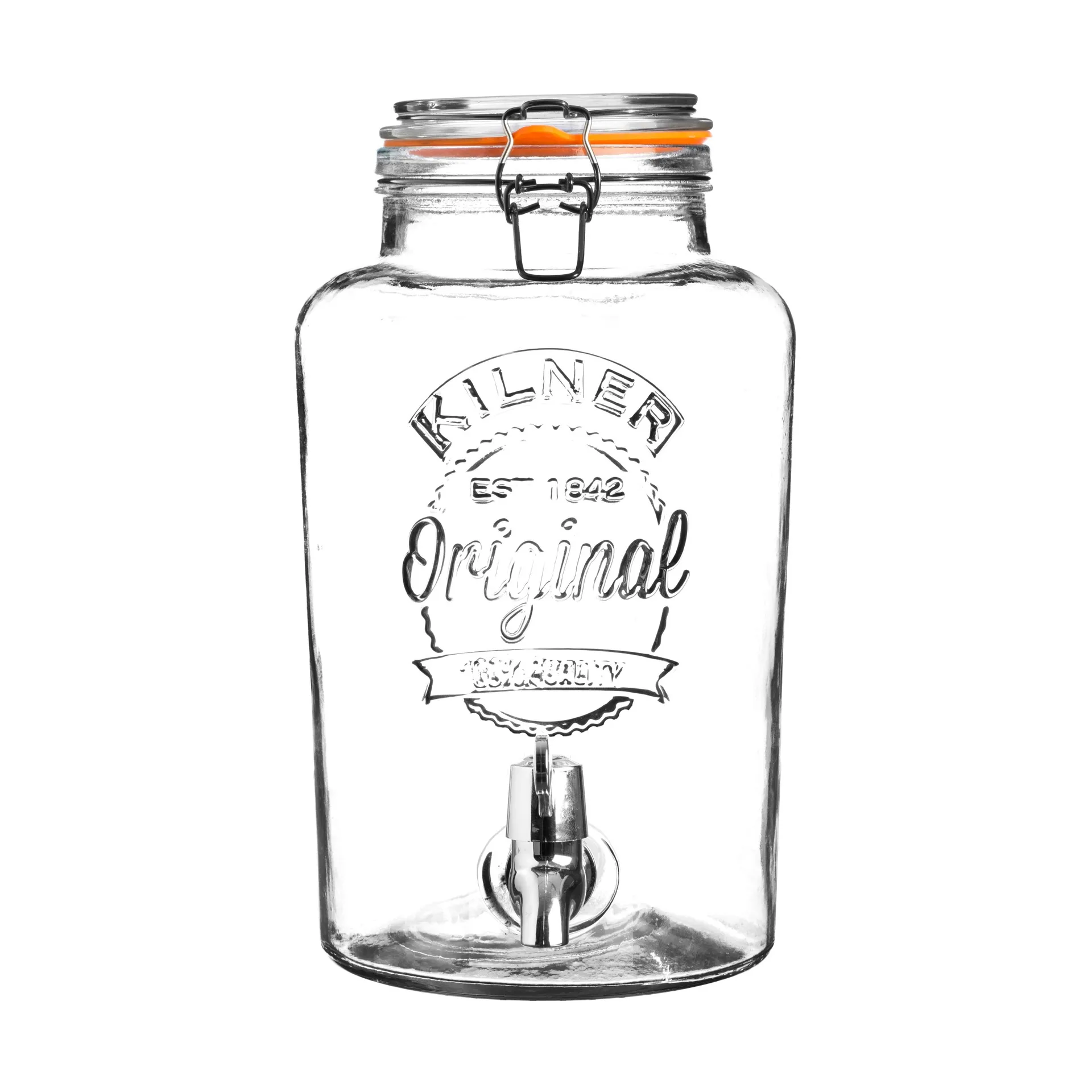 Distributeur de boissons avec robinet Kilner, Clair-acier inoxydable, 8 L Kilner
