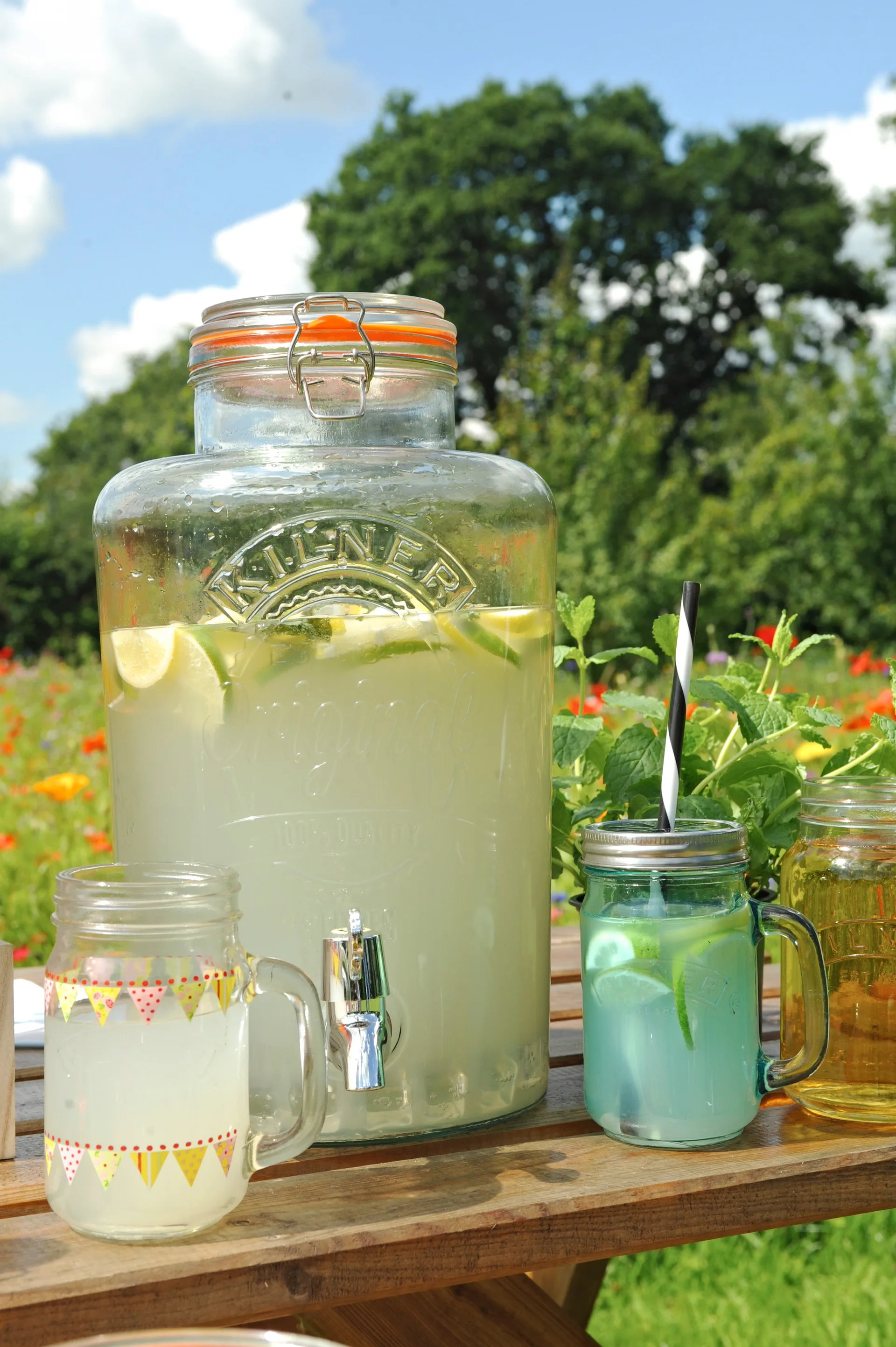 Distributeur de boissons avec robinet Kilner, Clair-acier inoxydable, 8 L Kilner