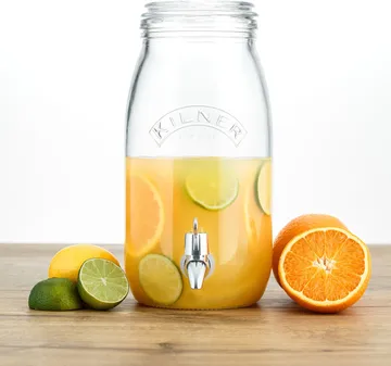 Distributeur de boissons avec robinet Kilner - Transparent, 3 L - Kilner