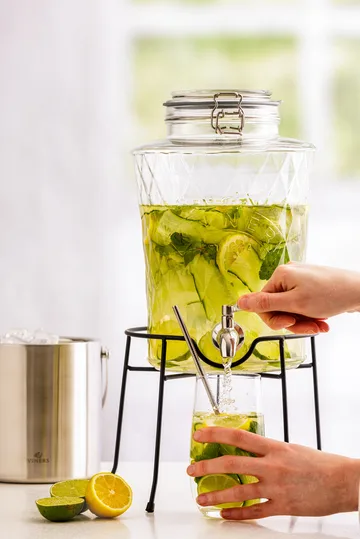 Distributeur de boissons DIAMANT avec robinet Kilner - Clair, 5 L - Kilner