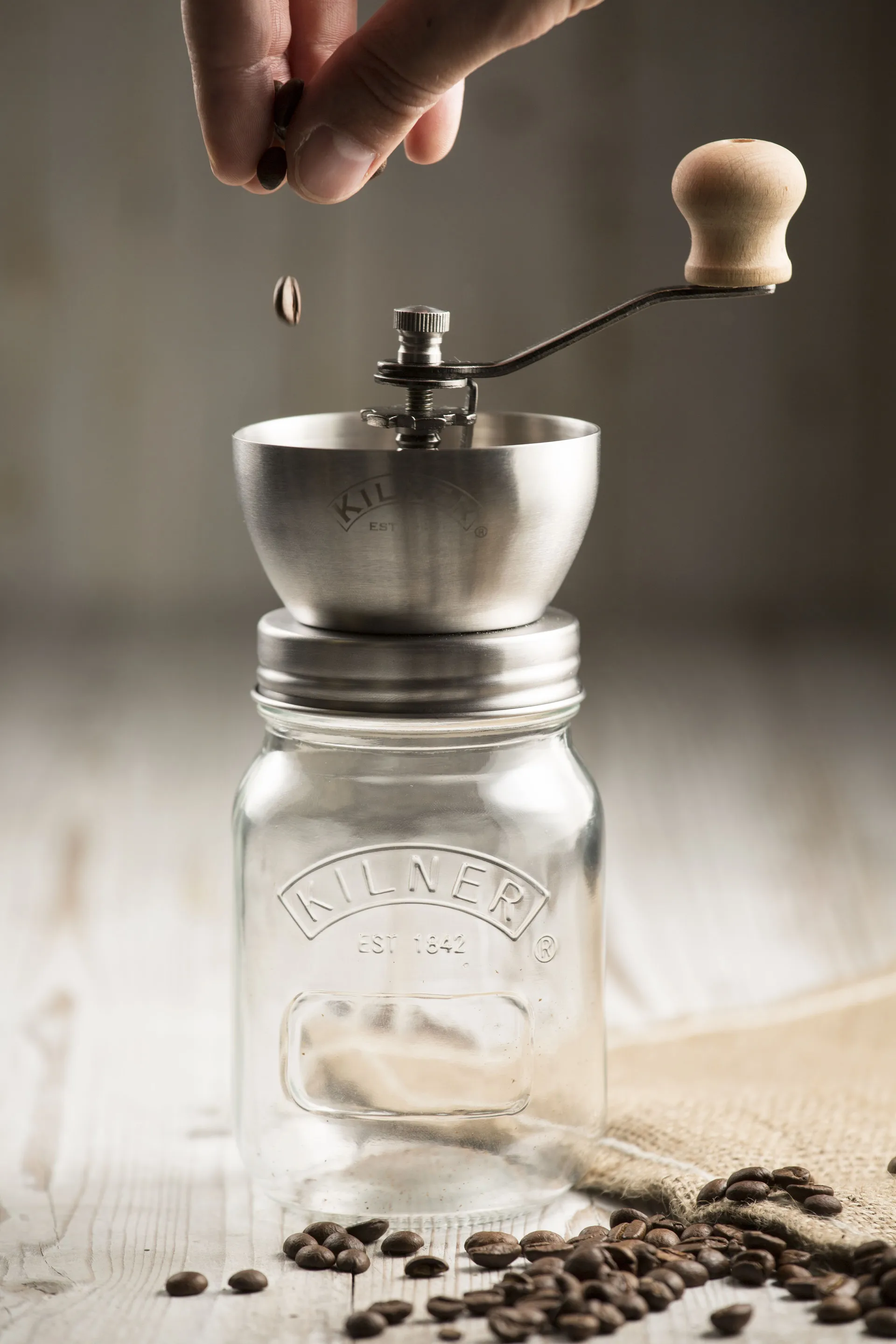 Moulin à café Kilner, Clair-acier inoxydable, 0,5 L Kilner