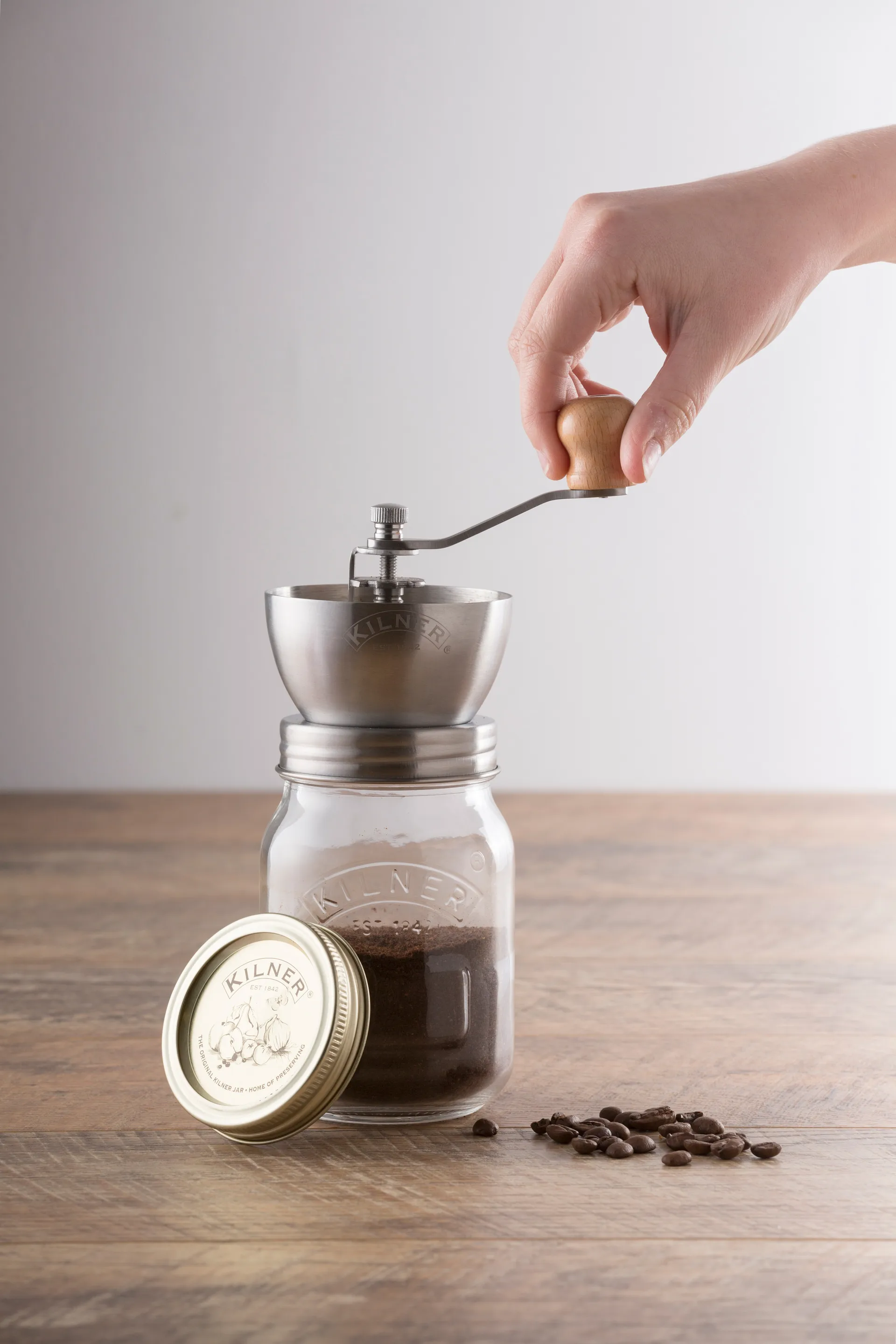 Moulin à café Kilner, Clair-acier inoxydable, 0,5 L Kilner