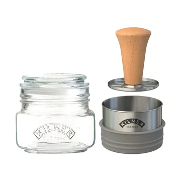 Set de bocaux de conservation Mash & Store Kilner - Transparent-acier inoxydable-bois, 0,5 L - Kilner