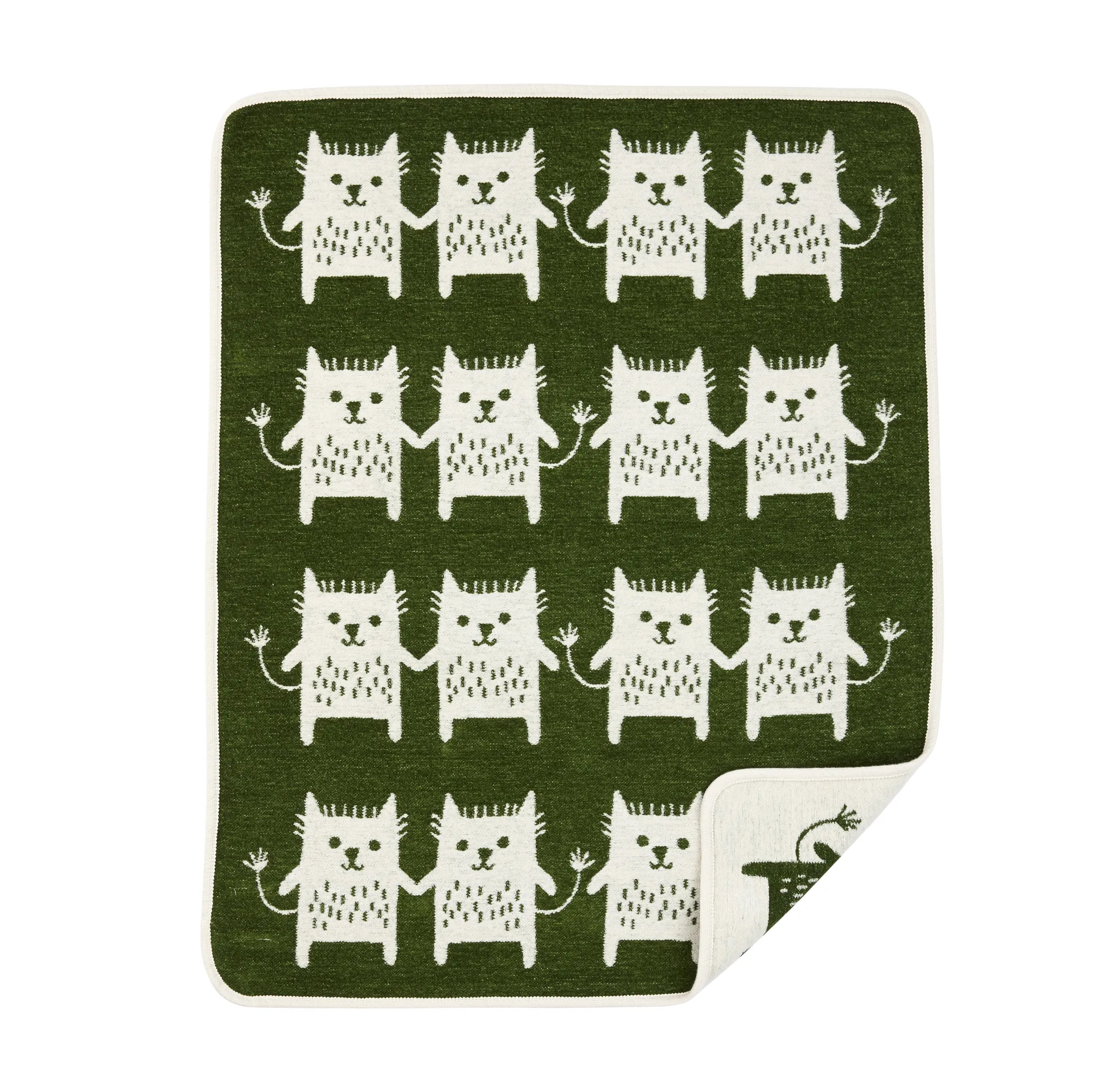 Couverture chenille Little me, vert Klippan Yllefabrik