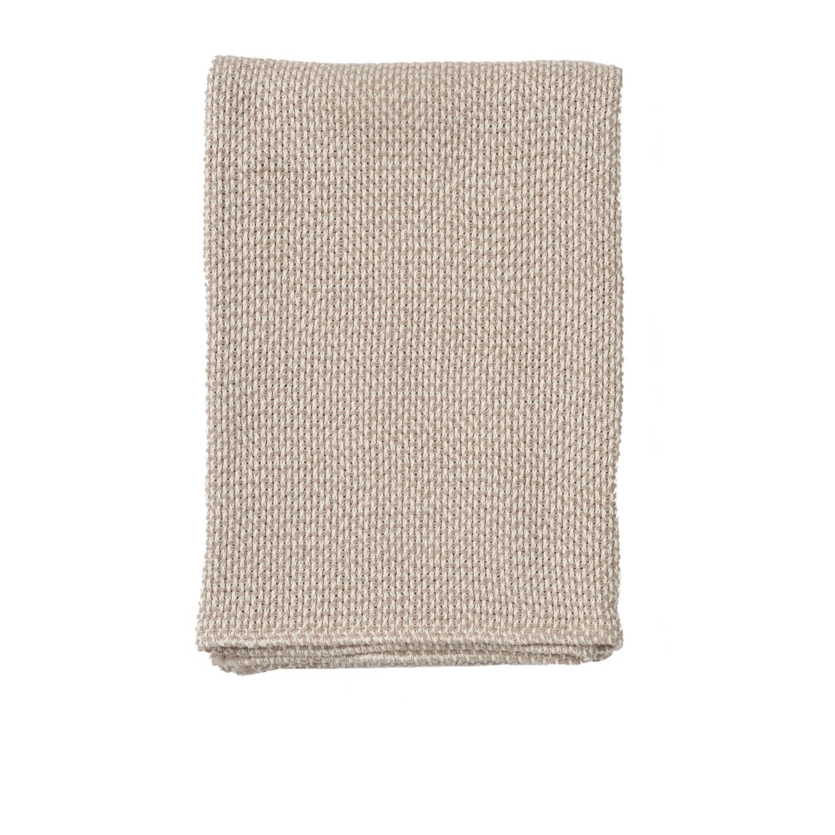 Klippan Yllefabrik Couverture en coton Basket 130x180 cm Beige