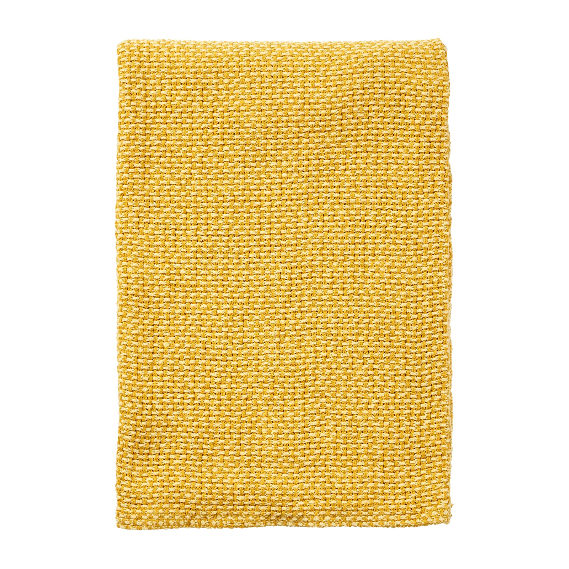 Couverture en coton Basket 130x180 cm, Jaune Klippan Yllefabrik