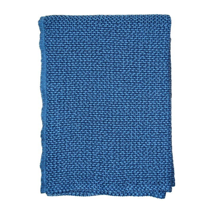 Couverture en coton Basket 130x180 cm - Sea blue (bleu) - Klippan Yllefabrik