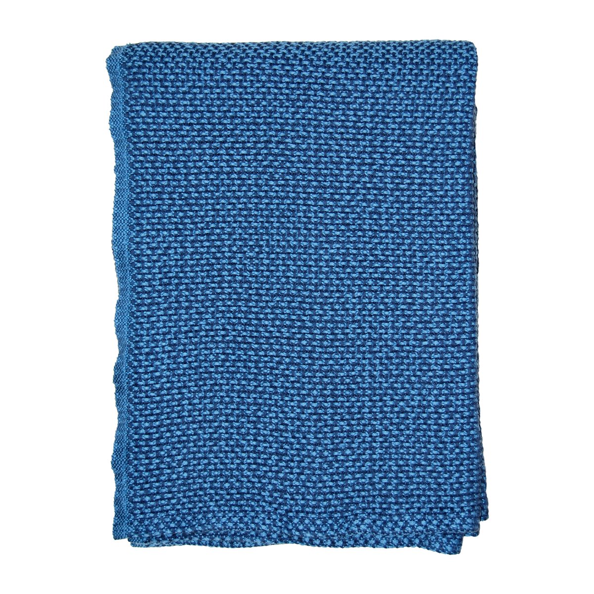 Klippan Yllefabrik Couverture en coton Basket 130x180 cm Sea blue (bleu)