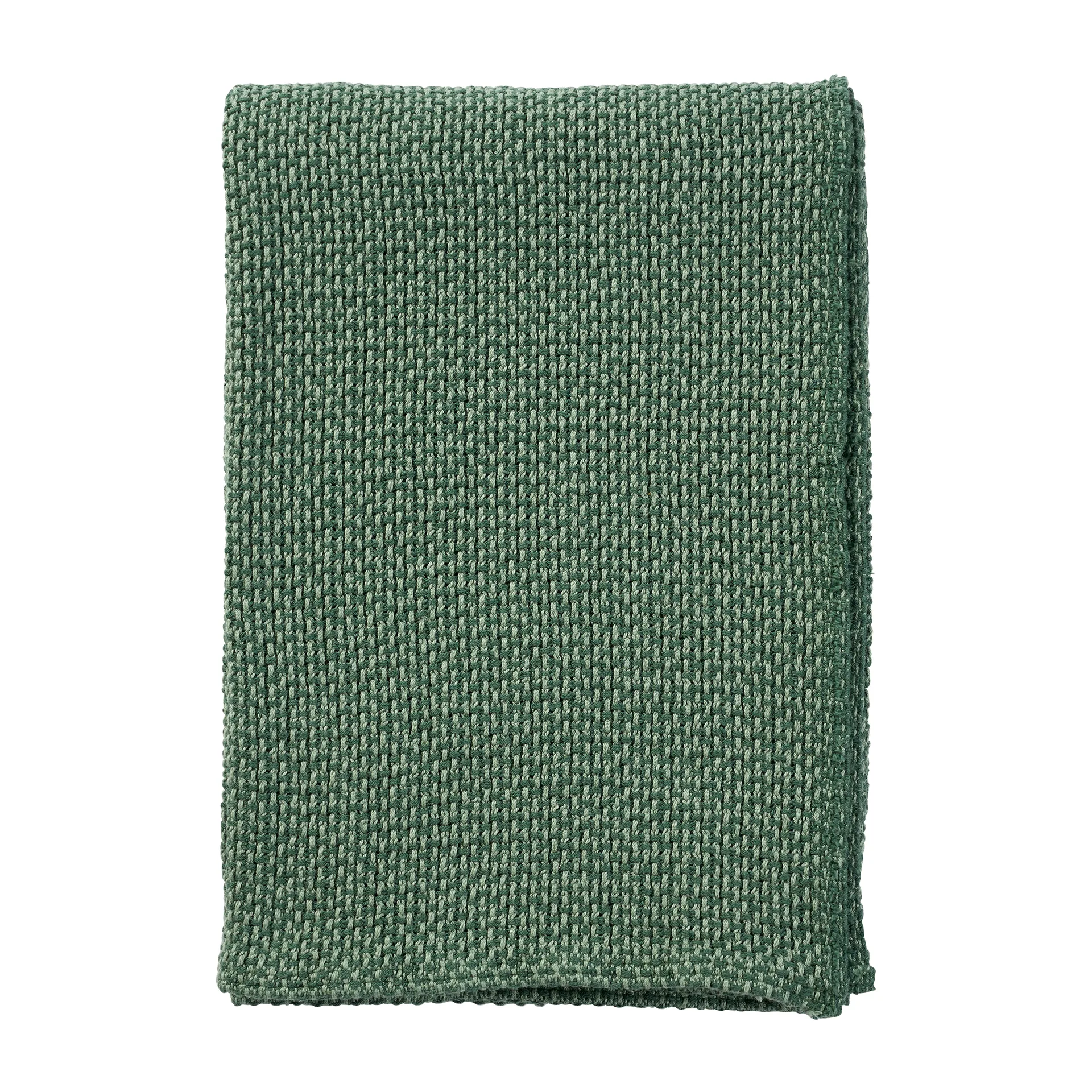 Couverture en coton Basket 130x180 cm, Vert Klippan Yllefabrik