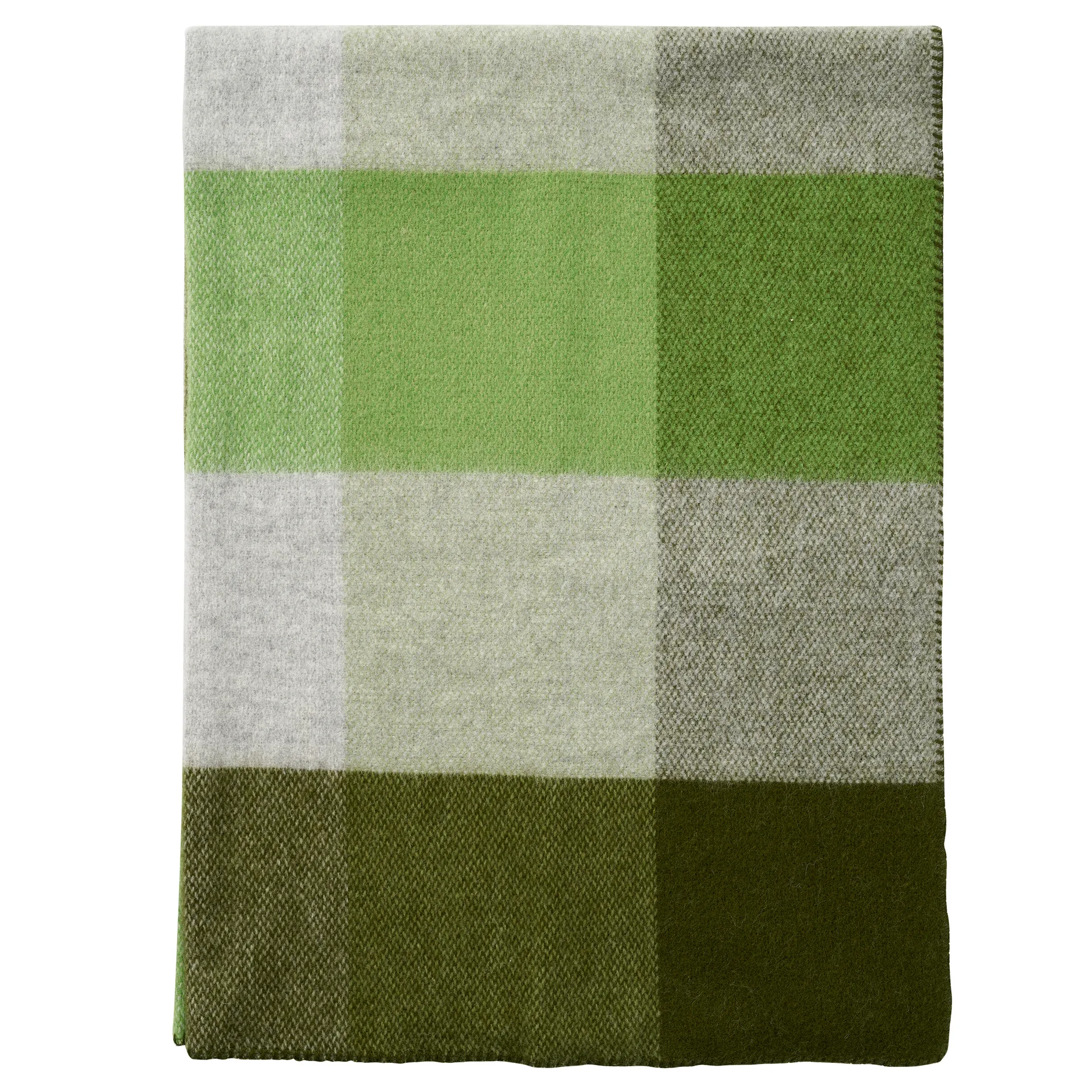 Couverture en laine Block 130x180 cm, Green Klippan Yllefabrik