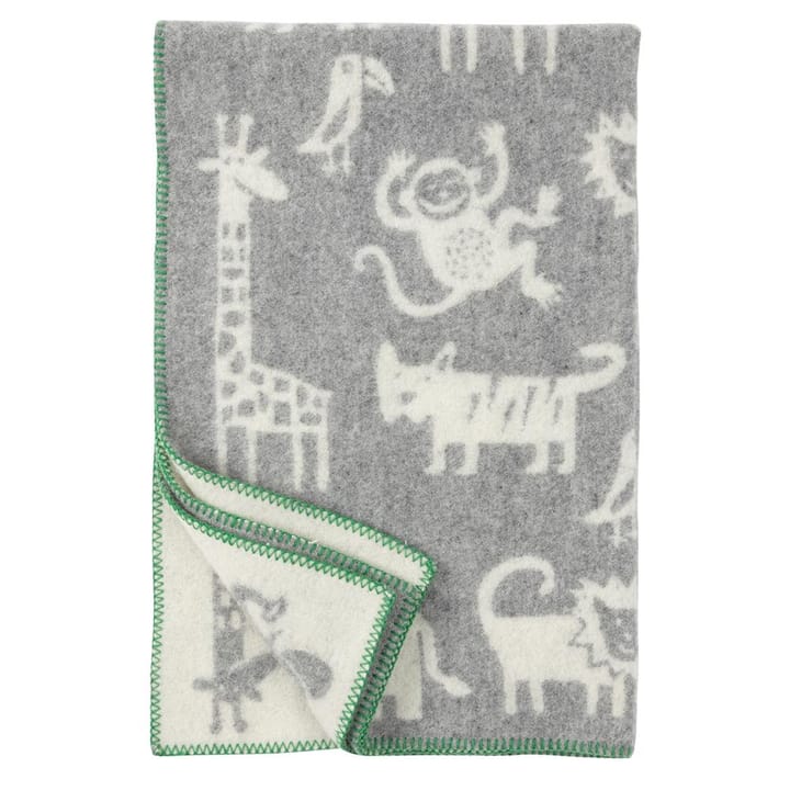 Couverture en laine Jungle - gris - Klippan Yllefabrik